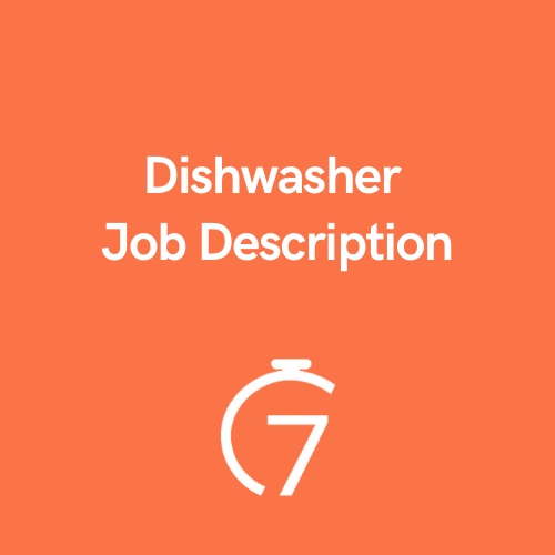 Dishwasher Job Description